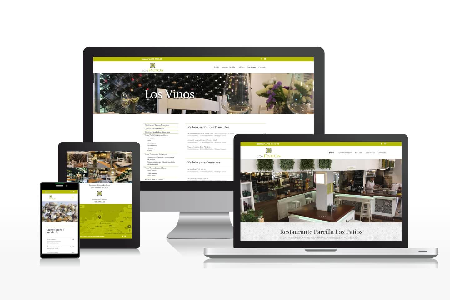 Website design and virtual menu for restaurant